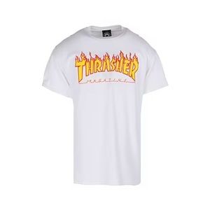 Thrasher “Inferno” Short Sleeve T-Shirt NWOT WHITE Unisex S-M NWOT $30 Retail